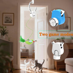 ZEHEXO door frame hanging cat toy for flexible placement and fun