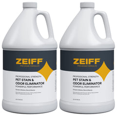 Zeiff Pet Stain and Odor Remover bottle front shows enzyme cleaner for odors