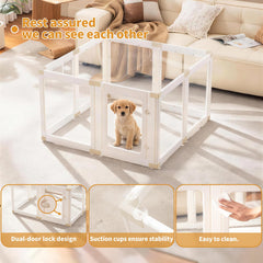 Zendova acrylic dog playpen easy-clean surface makes quick after-play wipe-down simple.
