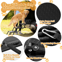 Zendova dog stairs compact folding mechanism for easy storage
