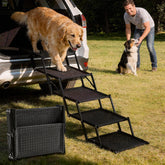 Zendova extra wide dog stairs for car with non-slip surface for confident climbs