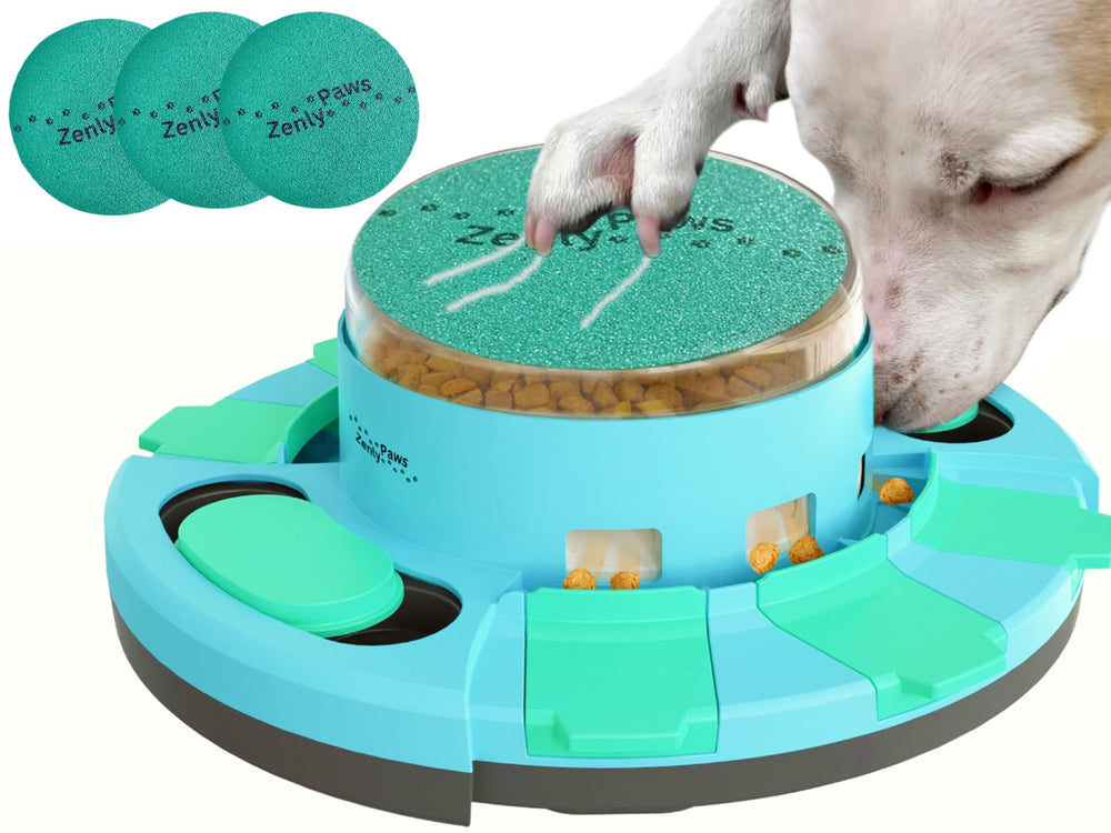 Zenly Paws Nail File Toy top view shows gentle nail filing and interactive play
