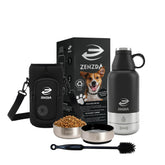 ZENZDA 3-in-1 dog water bottle cap with leakproof seal for clean hydration.