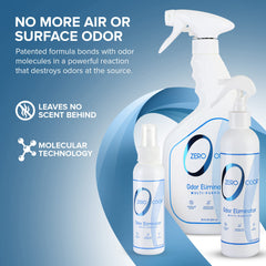 Zero Odor car interior removes lingering smells effectively.