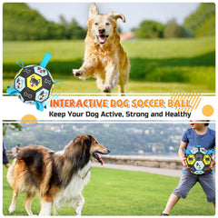 ZestPulse durable composite leather dog ball for medium and large dogs