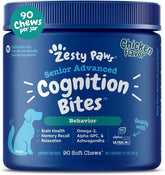 Zesty Paws Advanced Cognition Soft Chews bottle pour for easy daily dosing