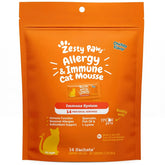 Zesty Paws Allergy & Immune Mousse bottle front promotes immune support for cats.