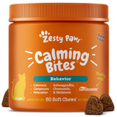 Zesty Paws Calming Chews for Cats with bacon flavor may promote calm during stress