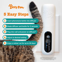 Zesty Paws cat calming diffuser refill bottle for pheromone-inspired calm