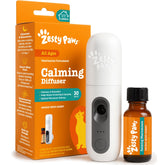 Zesty Paws cat pheromone diffuser starter kit box demonstrates packaging for a calming home