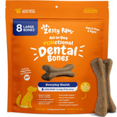 Zesty Paws Cinnamon-flavored dental bones for large dogs with a cleaning boost.
