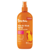 Zesty Paws flea-tick-spray bottle front showing vet-formulated protection for dogs against pests