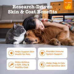 Zesty Paws pollock-salmon oil blend ingredients highlight fatty acids EPA and DHA