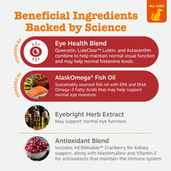 Zesty Paws Tear Stain bites eyebright and cinnamon ingredients for eye health support