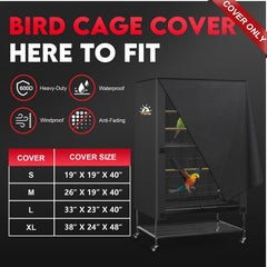 Top view of Zettum cage cover showing full cage coverage