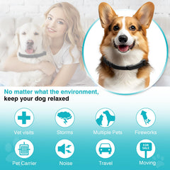 ZHANGK Calming Collar adjustable strap fits dogs of all sizes.