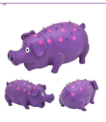 ZHENJIER soft natural latex pig toy for gentle chewing.