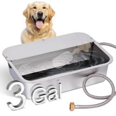 ZHEQOGZH 3-Gallon auto water dispenser with stainless steel bowl, durable and easy to clean.