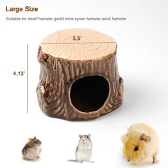 Zhilishu ceramic hamster habitat close-up, seamless surface easy to clean.