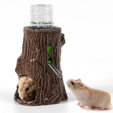Zhilishu hamster water bottle in a glass tank with stand for easy hydration