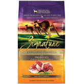 Zignature Kangaroo bag front showing grain-free formula for sensitive dogs