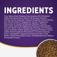 Zignature Trout & Salmon probiotic-enhanced formula supports gut health.