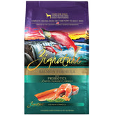 Zignature Salmon limited-ingredient dry dog food bag for easy portioning and rotation.