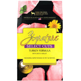 Zignature Select Cuts Turkey Formula bag front highlights a grain-conscious recipe for dogs