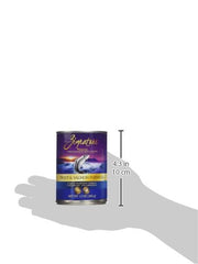 Serving bowl of Zignature Trout Salmon wet dog food for a flavorful meal