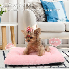 zihapgpzp side view of pink crate bed, plush sleeper surface