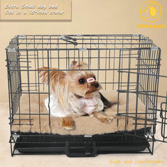 Zihapgpzp dog crate bed plush padding supports comfortable naps for tiny breeds