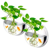 Ziliny hanging wall fish bowls two-pack, easy to install for stylish room decor.