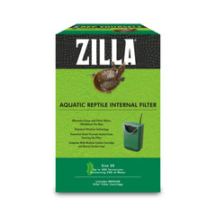 Zilla Aquatic Reptile Internal Filter in a 20-gallon setup promotes clean, circulating water.