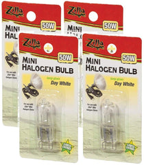 Zilla mini halogen heat lamp day white 50W for terrarium basking and heat