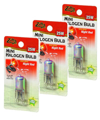 Zilla mini halogen reptile bulb night red provides nighttime warmth and visibility for reptiles