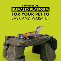 Zilla Shale Rock Den realistic texture blends with terrarium décor.