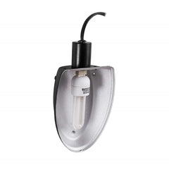 Zilla spring clip secures the fixture to the terrarium screen for stability.