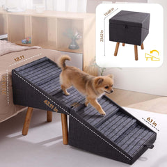 Ziluce 6-step dog stairs split ottoman showing versatile convertibility