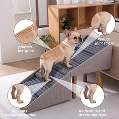 Ziluce dog ramp foldable-ottoman doubles as a stylish footstool.