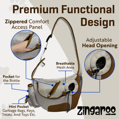 Zingaroo safety hook close-up illustrating secure pet attachment