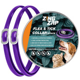 ZingZap flea and tick collar purple 2-pack provides natural protection for pets.