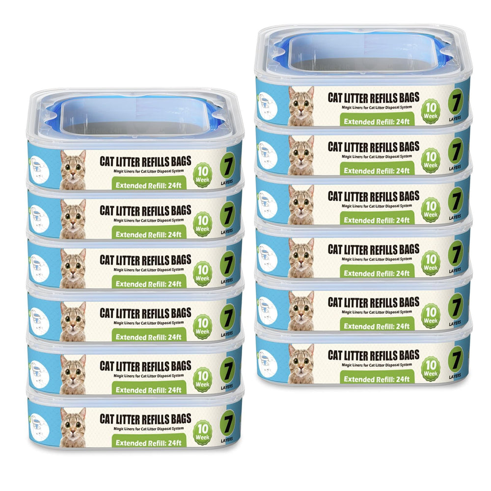 Zippland cat litter refill cassette pack 12 for extended use with one cat