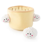 ZippyPaws Burrow basket entrance for interactive puzzle play that challenges dogs.