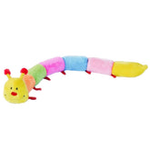 ZippyPaws Deluxe Caterpillar Toy long plush with squeakers for interactive play.