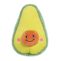 ZippyPaws NomNomz taco plush with avocado detail and inner squeaker for interactive play.