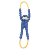 ZippyPaws RopeTugz blue monkey dog toy for interactive tugging and rewarding play.