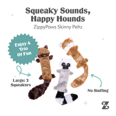 ZippyPaws Skinny Peltz Monkey toy, durable yet lightweight for tossing