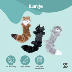 ZippyPaws Skinny Peltz three-animal pack adds variety for daily fetch and tug