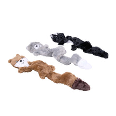ZippyPaws Skinny Peltz skunk toy unstuffed, ideal for fetch and quiet chewing