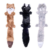 ZippyPaws Skinny Peltz weasel toy with three squeakers for engaging play and tugging fun